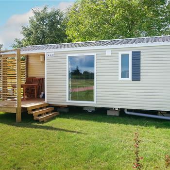 Mobil-home 4 personnes 2 chambres au Camping Loire et Châteaux à Bréhémont en Indre et Loire proche de Tours et Saumur, près des châteaux de La Loire