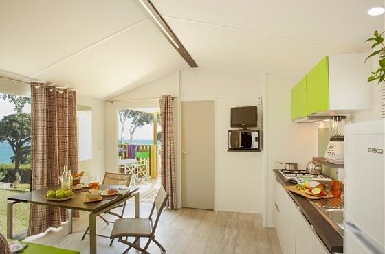 Mobil-home 4 personnes 2 chambres au Camping Loire et Châteaux à Bréhémont en Indre et Loire proche de Tours et Saumur, près des châteaux de La Loire